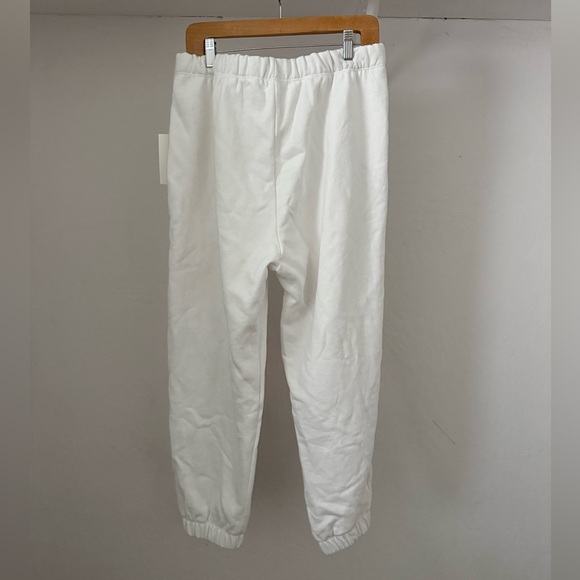 NWT Spiritual Gangster 100% Cotton White Joggers with Pink Retro Logo - Picture 8 of 8